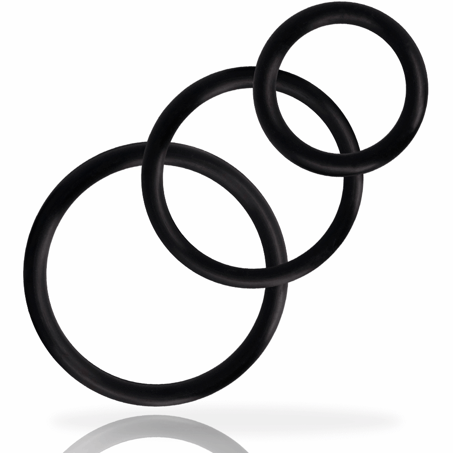 ADDICTED TOYS - BLACK PENIS RING SET oranblu ADDICTED TOYS - BLACK PENIS RING SET oranblu