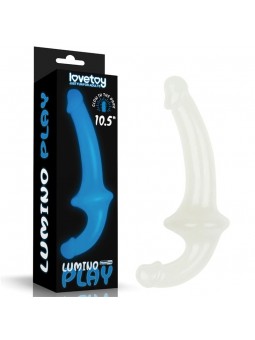 Dildo doble Lumino Play Luz Azul 105