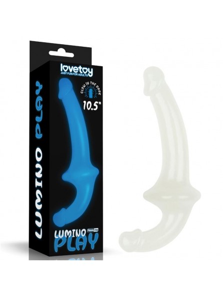 Dildo doble Lumino Play Luz Azul 105