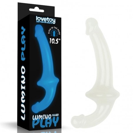 Dildo doble Lumino Play Luz Azul 105