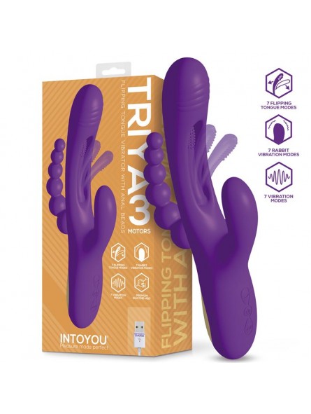 Triya Vibrador con Lengua Flipping y Cadena Anal