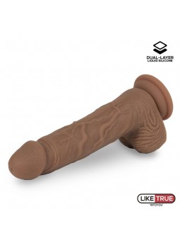 Dildo Realista Silicona Liquida Dual Layer 825 Bronceado