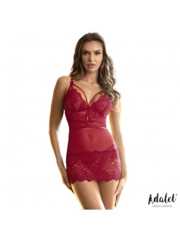 Zoe Babydoll Espalda Abierta y Tanga Rojo