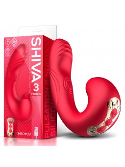 Shiva Vibrador con Succion y Pulsacion 3 Motores USB Magnetico Silicona
