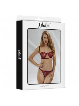 Mia Set Sujetador y Tanga de Encaje Burgundy