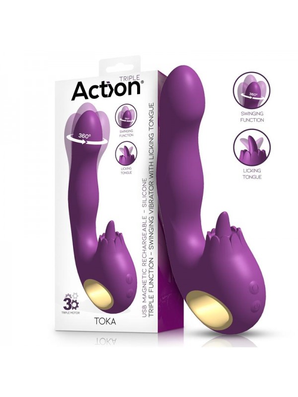 Toka Vibrador con Oscilacion 360º y Lengua Estimuladora