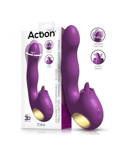 Toka Vibrador con Oscilacion 360º y Lengua Estimuladora