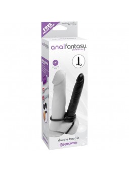 Dildo Anal Double Trouble Color Negro