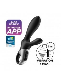 Heat Climax Vibrador con APP Punto G Punto P y Perineo Funcion de Calor USB Magnetico