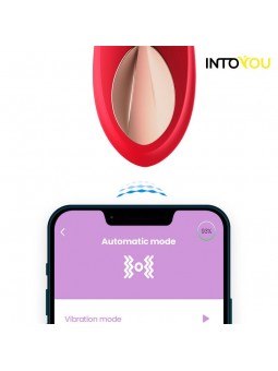 Vibrador de Braguita con APP Silicona Rojo