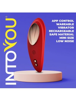 Vibrador de Braguita con APP Silicona Rojo