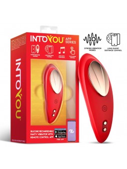 Vibrador de Braguita con APP Silicona Rojo