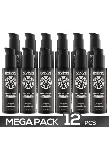 Pack de 12 Gel Lubricante Anal a Base de Silicona Relaxing 100 ml