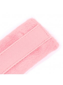 Esposas de Tela con Velcro para Munecas con Pelo Largo Rosa