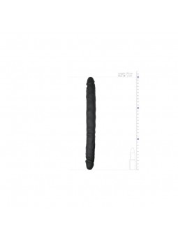 Pene Realistico de Silicona Doble Negro 30 cm