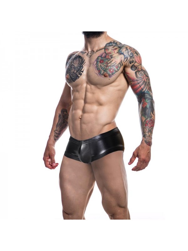 C4M10 Boxers Tipo Shorts Leatherette Negro