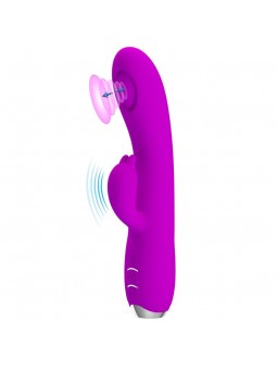 Regina Vibrador con Funcion de Ondas USB Silicona Purpura