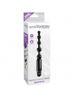 Cadena Anal Power Beads para Principiantes Color Negro