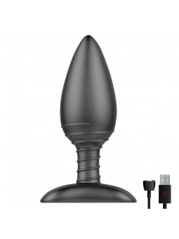 Asher Plug Anal con Control Remoto USB Magnetico Negro