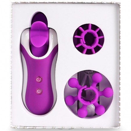 Clitella Estimulador Sexo Oral con Accesorios Purpura