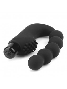 Cadena Anal Power Beads con Vibracion Negro