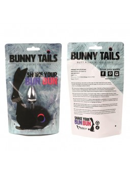 Bunny Tail Plug Anal con Cola Negro