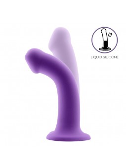 Bouncy Dildo Silicona Liquida Hiper Flexible 7 18 cm Talla M Purpura