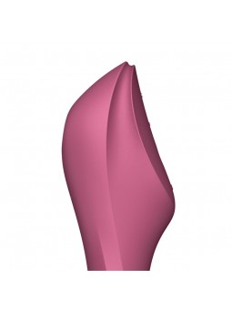 Curvy Trinity 3 Vibrador y Succionador Triple Estimulacion USB Rojo