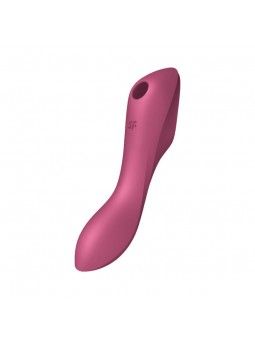 Curvy Trinity 3 Vibrador y Succionador Triple Estimulacion USB Rojo