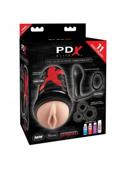 PDX Elite Kit Masturbador Vibrador Ass Gasm