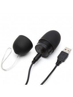 Huevo Vibrador con Control Remoto USB Negro