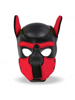 Hound Mascara de Perro Neopreno Hocico Extraible Negro Rojo Talla unica