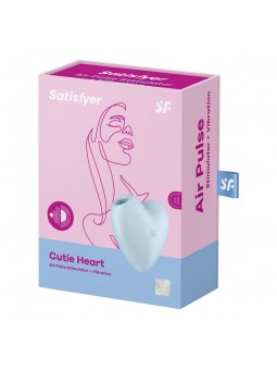 Cutie Heart Succionador de Clitoris y Vibracion Azul