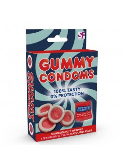 Condones de Gominola Fresa y Crema