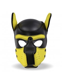 Hound Mascara de Perro Neopreno Hocico Extraible Negro Amarillo Talla unica
