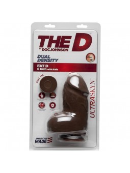 Dildo Dual Density Fat D con Testiculos 6 Ultraskyn Chocolate