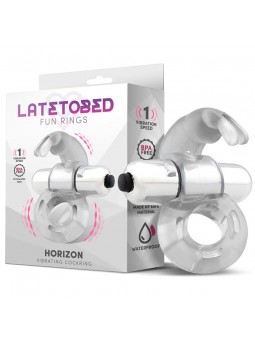 Horizon Anillo Vibrador con Conejito Transparente