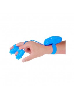 Neon Mini Vibrador para el Dedo Azul