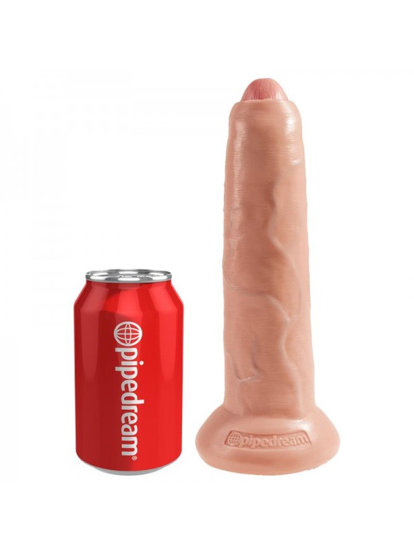 King Cock Dildo Realista con Glande Retractil Color Natural 9