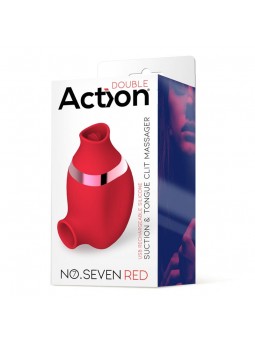 No Seven 2 en 1 Estimulador Clitoris y Lengua Estimuladora Rojo