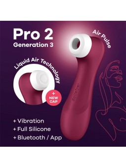 Pro 2 Gen 3 Liquid Air Technology Succion y Vibracion App Connect Wine Red Rojo Vino