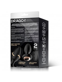 Drago Plug Anal Vibracion Movimiento Twister 360º y Control Remoto