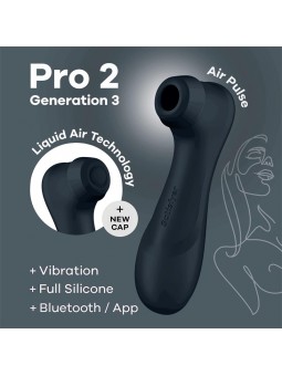 Pro 2 Gen 3 Liquid Air Technology Succion y Vibracion App Connect Negro