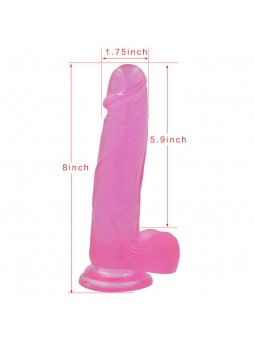 Dildo Jelly Studs 8 Rosa