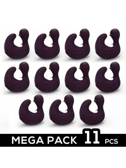 Megapack 11 pcs Dedal Patito Estimulador USB Silicona Negro