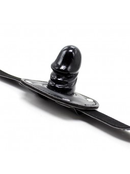 Mordaza con Candado Forma de Pene 5 cm Pequeno Negro