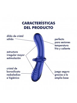 Estimulador de Cristal Double Crystal Hot and Cold Azul