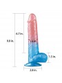 Dildo Dazzle Studsv 9 Rosa y Azul