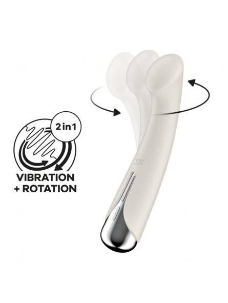 Spinning G Spot 1 Vibrador y Rotador Beige