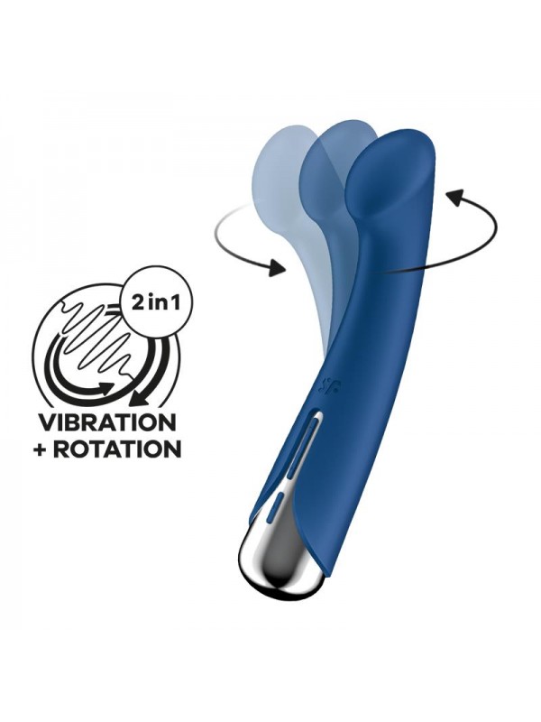 Spinning G Spot 1 Vibrador y Rotador Azul